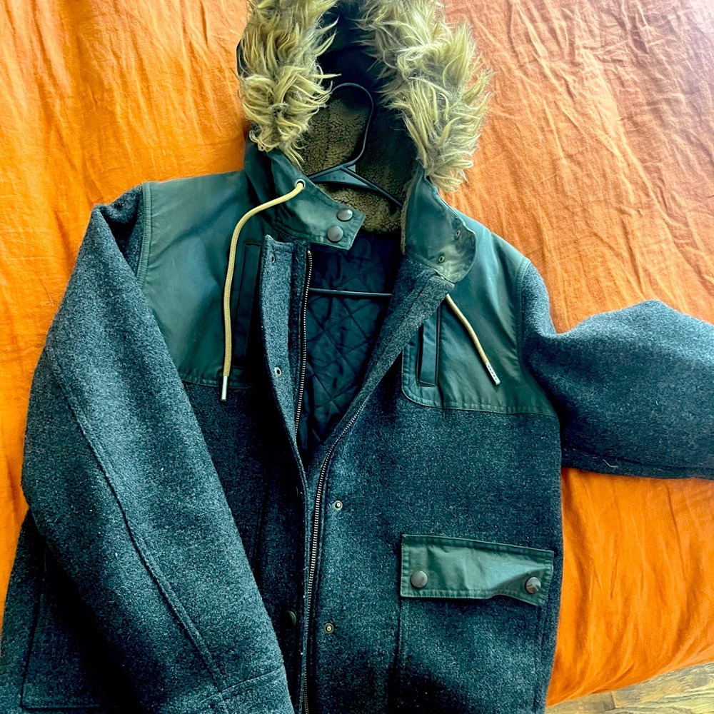 LL Bean Signature Wool and Waxed Cotton Coat